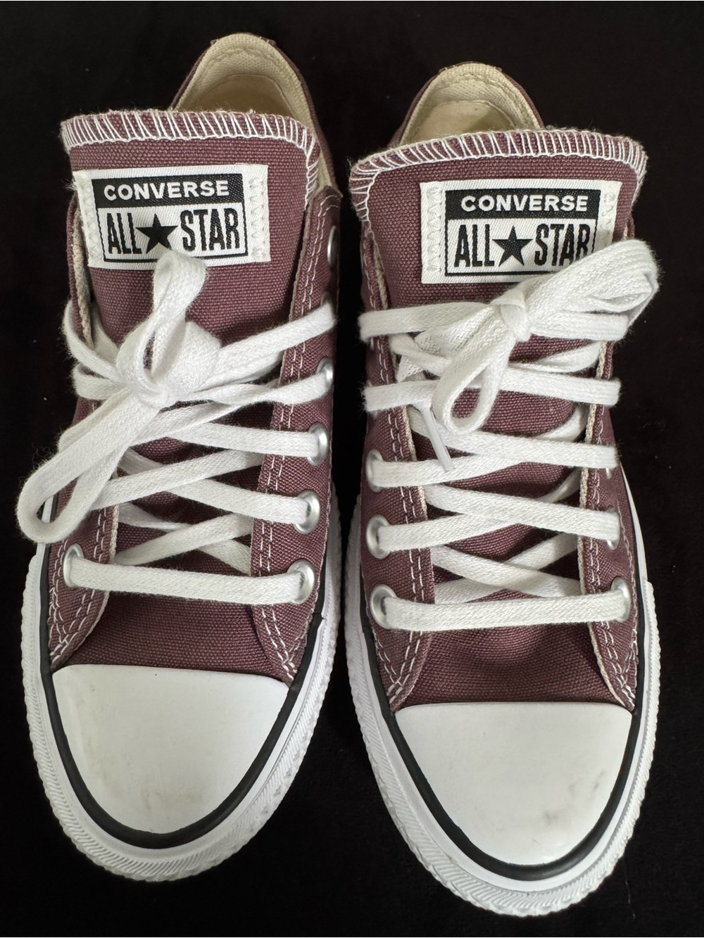 Converse Kids Chuck Taylor Low Top Sneakers - Maroon with White Accents